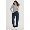 imageODODOS Seamless Long Sleeve Tops with Thumb Hole for Women Crew Neck Ribbed Tee Workout Yoga ShirtsGray