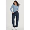 imageODODOS Seamless Long Sleeve Tops with Thumb Hole for Women Crew Neck Ribbed Tee Workout Yoga ShirtsIceberg