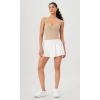 imageODODOS V Neck Seamless Crop Tank for Women Ribbed Knit Soft Cropped Camisole TopsBeigecoralteal