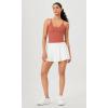 imageODODOS V Neck Seamless Crop Tank for Women Ribbed Knit Soft Cropped Camisole TopsCoral