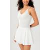 imageODODOS V Neck Seamless Crop Tank for Women Ribbed Knit Soft Cropped Camisole TopsMushroomblackwhite