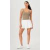 imageODODOS V Neck Seamless Crop Tank for Women Ribbed Knit Soft Cropped Camisole TopsTaupe