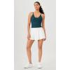 imageODODOS V Neck Seamless Crop Tank for Women Ribbed Knit Soft Cropped Camisole TopsTeal