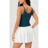 imageODODOS V Neck Seamless Crop Tank for Women Ribbed Knit Soft Cropped Camisole TopsTeal