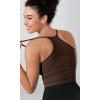 imageODODOS Womens Crop 3Pack Herringbone Knit Seamless Soft Camisole Crop Tank TopsBrunettenavybeige