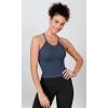 imageODODOS Womens Crop 3Pack Herringbone Knit Seamless Soft Camisole Crop Tank TopsBrunettenavybeige