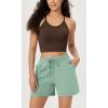 imageODODOS Womens Crop 3Pack Herringbone Knit Seamless Soft Camisole Crop Tank TopsBrunettenavybeige