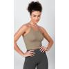 imageODODOS Womens Crop 3Pack Herringbone Knit Seamless Soft Camisole Crop Tank TopsCharcoaltaupemushroom
