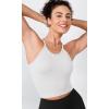 imageODODOS Womens Crop 3Pack Herringbone Knit Seamless Soft Camisole Crop Tank TopsCoralmintwhite