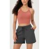 imageODODOS Womens Crop 3Pack Herringbone Knit Seamless Soft Camisole Crop Tank TopsCoralmintwhite