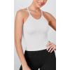 imageODODOS Womens Crop 3Pack Herringbone Knit Seamless Soft Camisole Crop Tank TopsCoralmintwhite