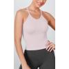 imageODODOS Womens Crop 3Pack Herringbone Knit Seamless Soft Camisole Crop Tank TopsVioleticebergpink Lace