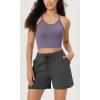 imageODODOS Womens Crop 3Pack Herringbone Knit Seamless Soft Camisole Crop Tank TopsVioleticebergpink Lace