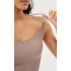 imageODODOS Womens Crop Seamless Double Straps Cropped Tank Tops V Back Ribbed CamisoleSphinx
