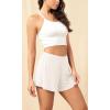 imageODODOS 2Pack Modal Soft Lounge Shorts for Women High Waist Casual Sleepwear Cozy Pajama Bottom3quot InseamIvorydeep Tealwashed
