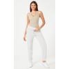imageODODOS 3Pack Seamless Racerback Crop Tank for Women Ribbed Knit Soft Crop TopsMushroomtaupecharcoal