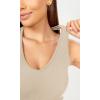 imageODODOS 3Pack Seamless Racerback Crop Tank for Women Ribbed Knit Soft Crop TopsMushroomtaupecharcoal