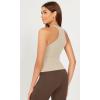 imageODODOS 3Pack Seamless Racerback Crop Tank for Women Ribbed Knit Soft Crop TopsMushroomtaupecharcoal