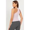 imageODODOS 3Pack Seamless Racerback Crop Tank for Women Ribbed Knit Soft Crop TopsPink Lacevioleticeberg