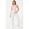 imageODODOS 3Pack Seamless Racerback Crop Tank for Women Ribbed Knit Soft Crop TopsPink Lacevioleticeberg