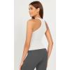 imageODODOS 3Pack Seamless Racerback Crop Tank for Women Ribbed Knit Soft Crop TopsWhitegrayblack