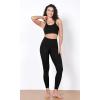 imageODODOS Halter Sports Bra for Women Non Padded Strappy Cropped Tops Workout Yoga CropBlack