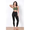 imageODODOS Halter Sports Bra for Women Non Padded Strappy Cropped Tops Workout Yoga CropDark Olive