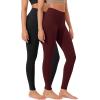 imageODODOS ODLEX 2Pack High Waist 78 Length Workout Leggings for Women 25quot  28quot Tummy Control Atheltic Yoga PantsBlackburgundy