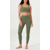 imageODODOS ODLEX 2Pack High Waist 78 Length Workout Leggings for Women 25quot  28quot Tummy Control Atheltic Yoga PantsBlackdark Olive