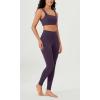 imageODODOS ODLEX 2Pack High Waist 78 Length Workout Leggings for Women 25quot  28quot Tummy Control Atheltic Yoga PantsBlackdark Purple