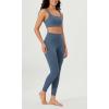 imageODODOS ODLEX 2Pack High Waist 78 Length Workout Leggings for Women 25quot  28quot Tummy Control Atheltic Yoga PantsBlackink Blue