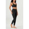 imageODODOS ODLEX 2Pack High Waist 78 Length Workout Leggings for Women 25quot  28quot Tummy Control Atheltic Yoga PantsBlackonyx Black Grey