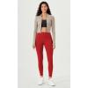 imageODODOS ODLEX 2Pack High Waist 78 Length Workout Leggings for Women 25quot  28quot Tummy Control Atheltic Yoga PantsBlackred