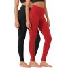 imageODODOS ODLEX 2Pack High Waist 78 Length Workout Leggings for Women 25quot  28quot Tummy Control Atheltic Yoga PantsBlackred