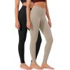 imageODODOS ODLEX 2Pack High Waist 78 Length Workout Leggings for Women 25quot  28quot Tummy Control Atheltic Yoga PantsBlacktaupe