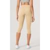 imageODODOS ODLEX 2Pack High Waist Workout Capris with Pockets for Women 14quot  19quot Yoga Capri LeggingsBlackbeige