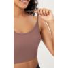 imageODODOS Seamless Racerback Sports Bra for Women Ribbed Camisoles Non Padding Yoga Bra Crop Tank TopsClove