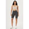 imageODODOS Seamless Racerback Sports Bra for Women Ribbed Camisoles Non Padding Yoga Bra Crop Tank TopsIvorystar Whiteermine