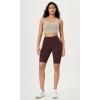 imageODODOS Seamless Racerback Sports Bra for Women Ribbed Camisoles Non Padding Yoga Bra Crop Tank TopsMushroom
