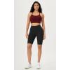 imageODODOS Seamless Racerback Sports Bra for Women Ribbed Camisoles Non Padding Yoga Bra Crop Tank TopsMushroomclaretbrunette