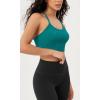 imageODODOS Seamless Racerback Sports Bra for Women Ribbed Camisoles Non Padding Yoga Bra Crop Tank TopsPhloxsea Greenlapis