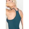 imageODODOS Womens Crop 3Pack Waffle Knit Seamless Camisole Cropped Tank TopsBeigecoralteal