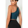 imageODODOS Womens Crop 3Pack Waffle Knit Seamless Camisole Cropped Tank TopsBeigecoralteal