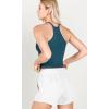 imageODODOS Womens Crop 3Pack Waffle Knit Seamless Camisole Cropped Tank TopsBeigecoralteal