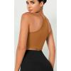 imageODODOS Womens Crop 3Pack Waffle Knit Seamless Camisole Cropped Tank TopsClovegreen Milieuginger