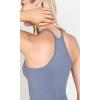 imageODODOS Womens Crop 3Pack Waffle Knit Seamless Camisole Cropped Tank TopsLilacmilky Blueriver
