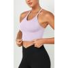 imageODODOS Womens Crop 3Pack Waffle Knit Seamless Camisole Cropped Tank TopsLilacmilky Blueriver