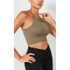imageODODOS Womens Crop 3Pack Waffle Knit Seamless Camisole Cropped Tank TopsMushroomtaupecharcoal