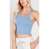 imageODODOS Womens Crop 3Pack Waffle Knit Seamless Camisole Cropped Tank TopsNightwindsurferlotus