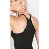 imageODODOS Womens Crop 3Pack Waffle Knit Seamless Camisole Cropped Tank TopsWhitegrayblack